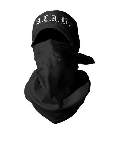 Shirtmask "A. C. A. B." Stirn